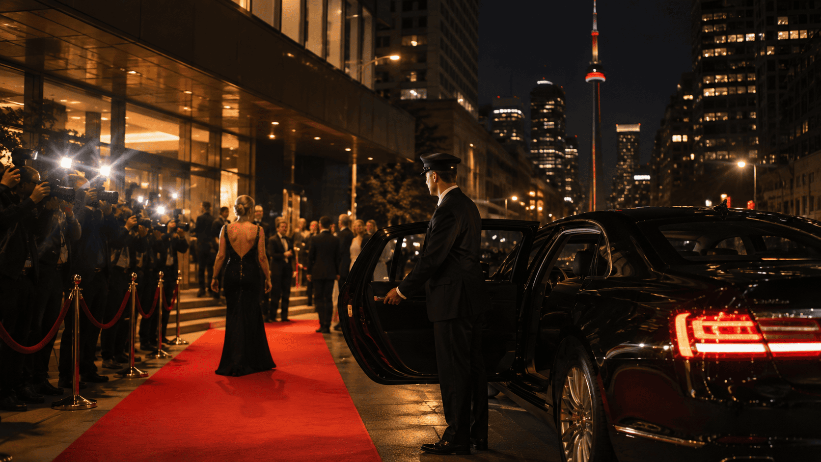 Luxury TIFF limo service vehicle in Toronto