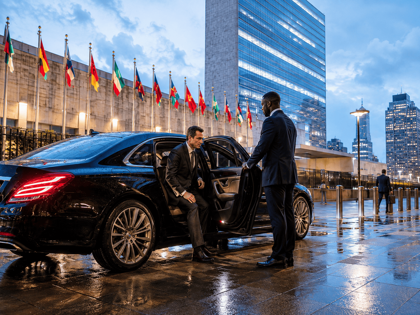 Luxury UN General Assembly limo service vehicle